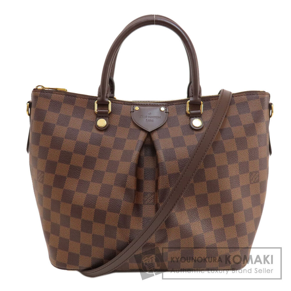 Louis Vuitton Siena Damier Ebene Brown Handbag Canvas